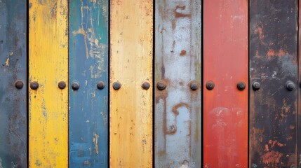 Rustic metal texture with vibrant hues