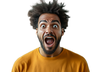 Shocked Afro Man Portrait