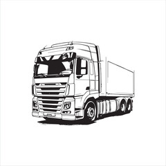 truck isolated on white