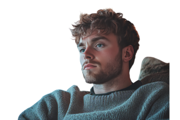 Unmotivated Freelancer Sitting at Home