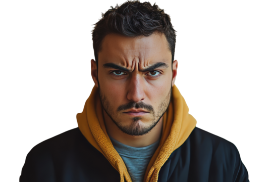 Serious Man with Angry Face