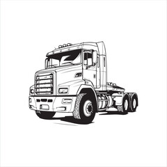 truck isolated on white