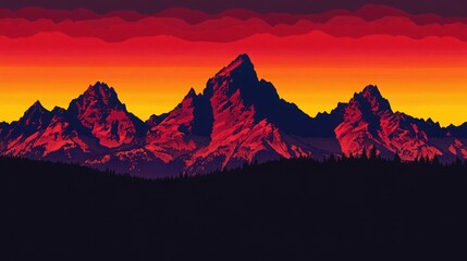 A tranquil scene of a misty lake at sunrise, with tall pine trees lining the shore.