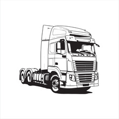 truck isolated on white