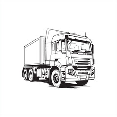 truck isolated on white