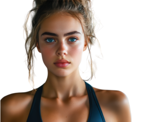 Confident Fitness Girl in Urban Environment