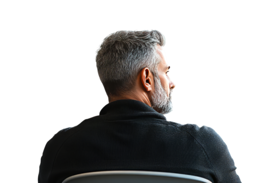Businessman Sitting Alone After Meeting - Powered by Adobe