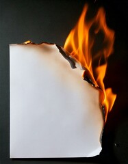 burning paper with fire 2