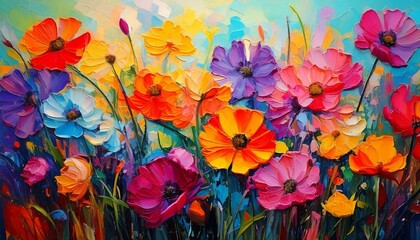 colorful tulips in the garden