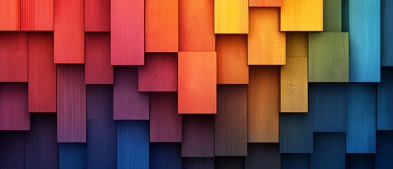  A multicolored background featuring wooden planks with varying hues in the lower half