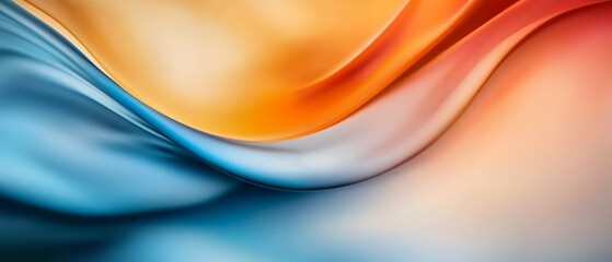  A detailed view of a cell phone showcasing a back design in shades of blue, orange, and red