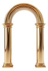 Simple modern gold columns with arc