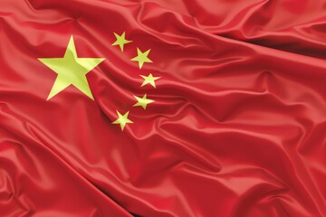 A red and yellow Chinese flag with a yellow star in the center