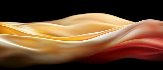 Obraz premium A black backdrop featuring red, yellow, and white waves on the left, and a black backdrop with matching red, yellow, and white waves on the right