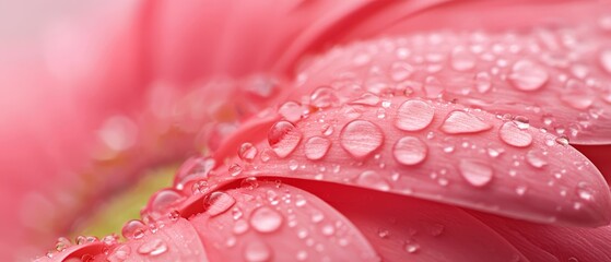petals dotted with water droplets, center saturated with dew