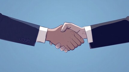 Business Partners Shaking Hands in Professional Setting