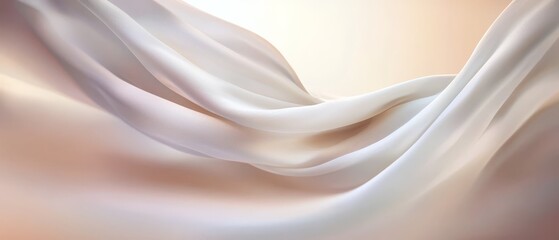 Obraz premium A tight shot of a white fabric, its texture slightly obscured by a blurred portion in the frame's center