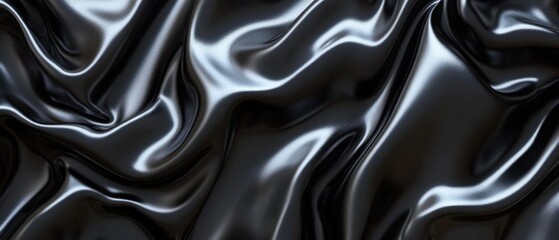 Fototapeta premium Glossy Black Texture with Smooth Finish