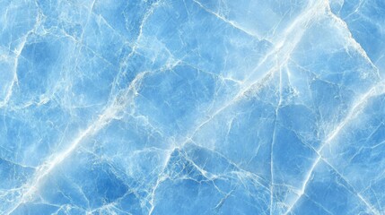Fototapeta premium Seamless pattern of blue marble with white veins.