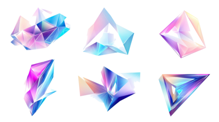 Colorful Abstract Geometric Shapes for Modern Design Projects Generative AI