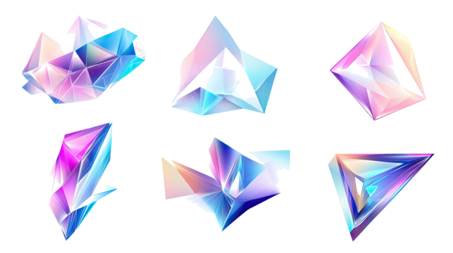 Colorful Abstract Geometric Shapes for Modern Design Projects Generative AI