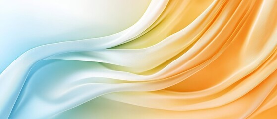 Obraz premium blue, yellow, white; bottom boasts wavy design