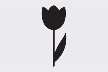 A Beautiful Tulip Icon Flower Design.