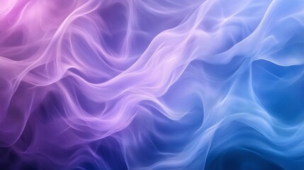 Obraz premium Soft, overlapping light waves in shades of purple and blue, blending into an abstract gradient.