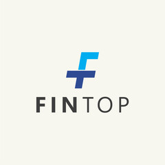 Fin top letter f logo design vector editable business brand identity royalty free image