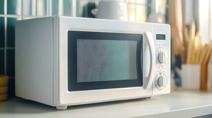 Obraz premium Classic microwave with simple dial controls