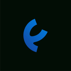 Abstract letter f logo design vector editable business brand identity royalty free image