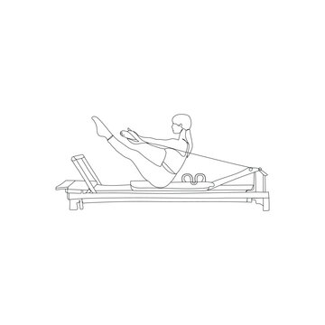 recommend clip art: Pilates line art illustration
