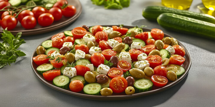 a plate of tomatoes, cus, cus