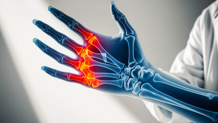 X-ray of a human hand