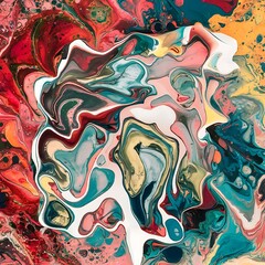 Obraz premium Alcohol ink colors translucent. Abstract multicolored marble texture background. Design wrapping paper, wallpaper. Mixing acrylic paints. Modern fluid art. Alcohol Ink Pattern