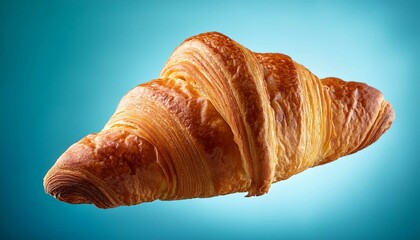 croissant on a black background
