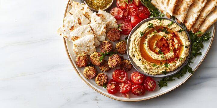 a plate of food with pitzas, pitza