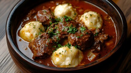 A Goulash with dumplings