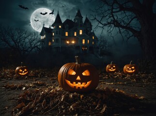Fototapeta premium The excitement of Halloween creates joyful memories