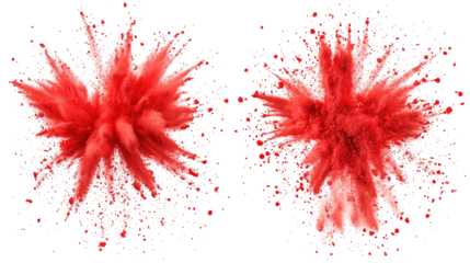 Red Powder Explosions Symbolizing Joy at Holi Festival Generative AI
