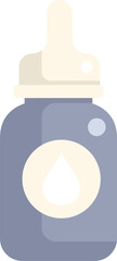 Simple icon of a baby bottle, perfect for representing feeding time, formula, and baby care