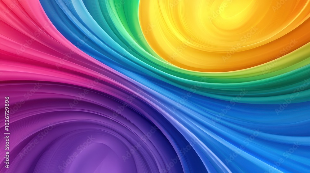 Aufkleber abstract swirling colorful pattern with curved lines