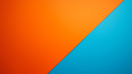 diagonal blue and orange background with crisp delineation
