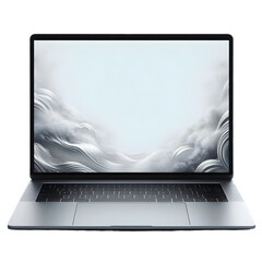 Beautiful clean white laptop isolated on white background