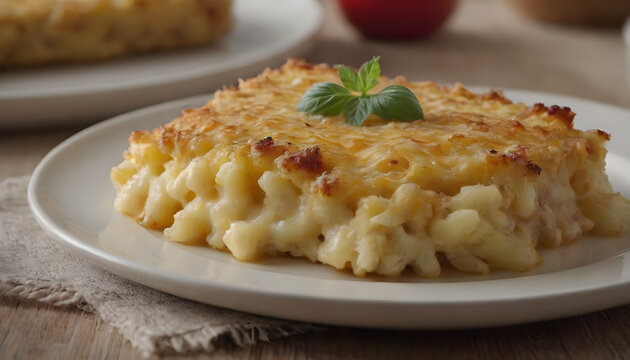 cheesy hashbrown casserole on a plate