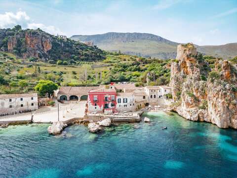 Aerial View of Tonnara di Scopello, Sicily