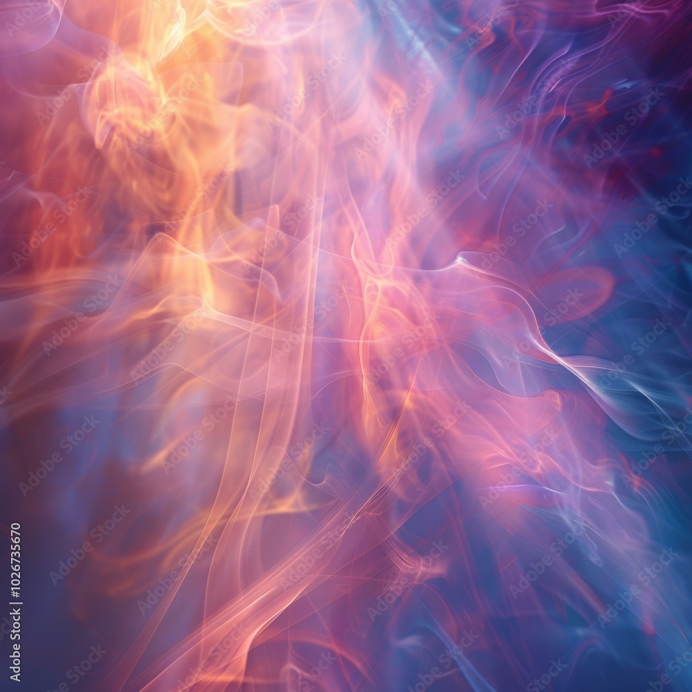 Wall mural Abstract background with colorful smoke. AI.