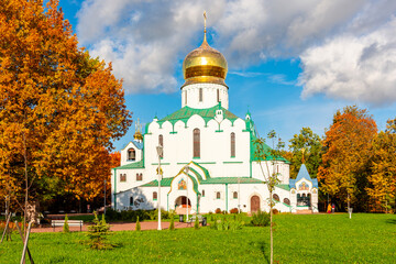 Feodorovsky cathedral in autumn, Pushkin (Tsarskoe Selo), Saint Petersburg, Russia