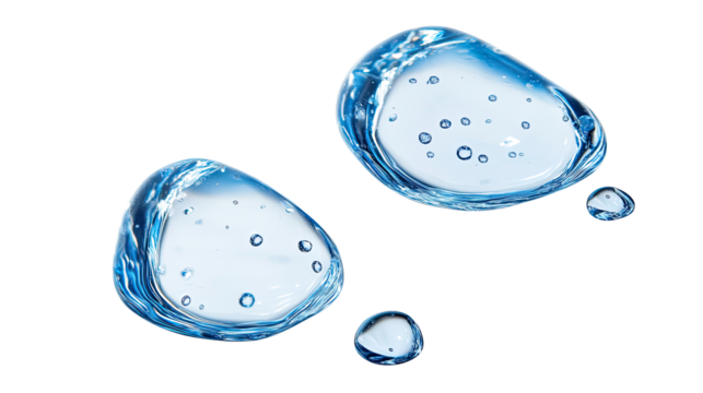 Clear Water Drops Glistening on a Smooth Surface in Natural Light Generative AI