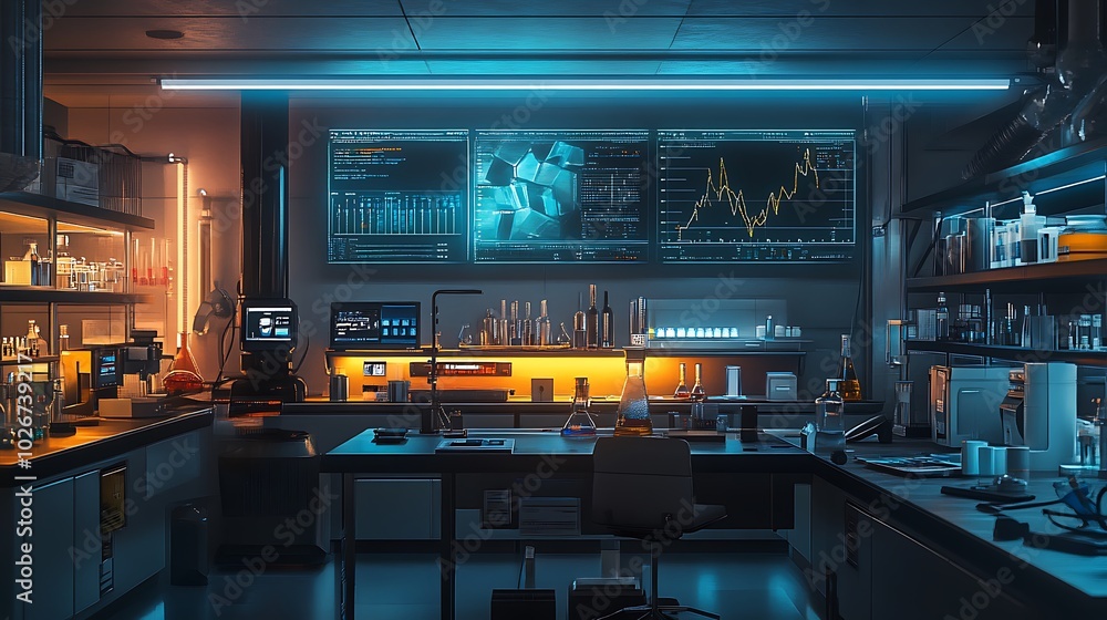 Poster real-time tech revolutionizes chemical processes in a forward-thinking lab setting